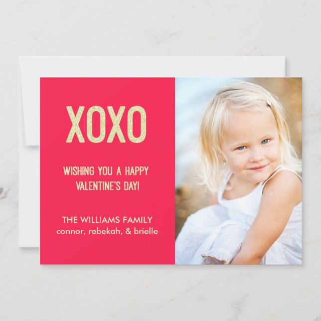 Fotokort för alla hjärtans dagar i XOXO Julkort (Framsida)