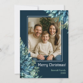 Fotokort för anpassningsbar av god jul-familjen, h inbjudningar