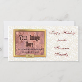 Fotokort för Anpassningsbarna guld Ram Julkort