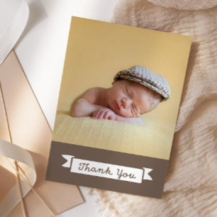 Fotokort för babyvisningsprogram (Anpassningsbar F Tack Kort