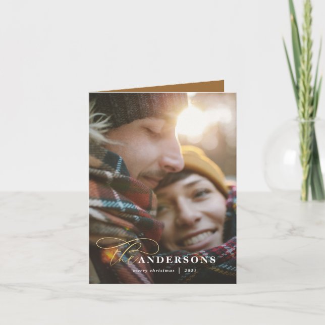 Fotokort för baksidan av Guld-skript Helgkort (Framsida)