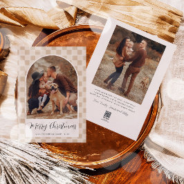 Fotokort för Bohemian Arch-skript - Jul-Helgdag Julkort