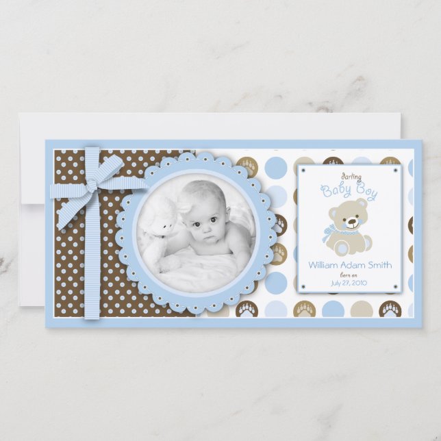 Fotokort för Boy Nalle Meddelande (Framsida)