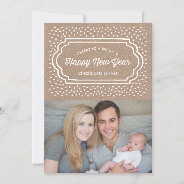 Fotokort för Bright & Gott nytt år Julkort (Framsida)