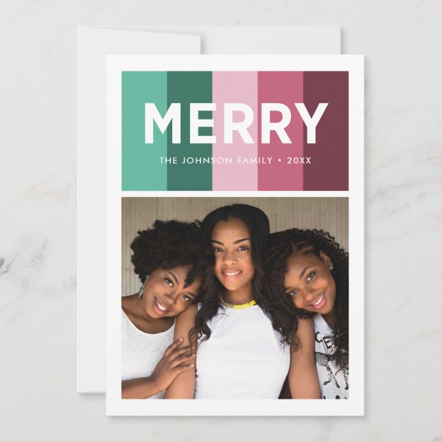 Fotokort för Bright- och Merry-Helgdag Julkort (Framsida)