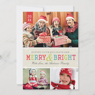 Fotokort för Bright Snöflingor Helgdag Julkort