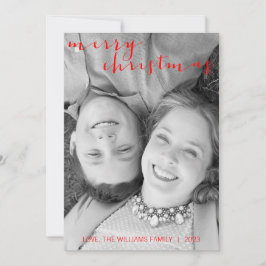 Fotokort för Calligraphy God jul-Lodrät Julkort