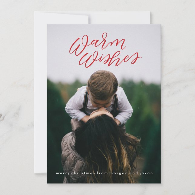 Fotokort för Calligraphy-Helgdag Julkort (Framsida)