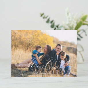 Fotokort för Calligraphy Script God jul Inbjudningar