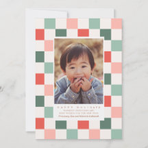 Fotokort för Checkerboard Helgdag