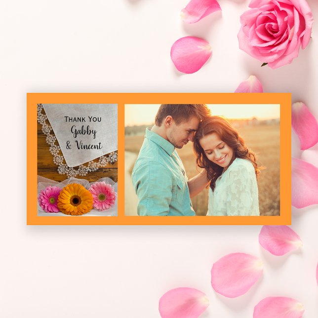 Fotokort för daisy Trio och Snöre Bröllop Tack (Skapare uppladdad)