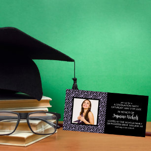 Fotokort för djurutskrift i Studenten [Lila]