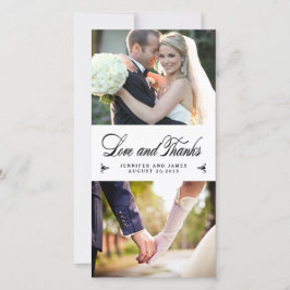 Fotokort för Elegance Collage Bröllop Tack Kort
