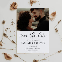 Fotokort för enkel design och elegant spara datumet