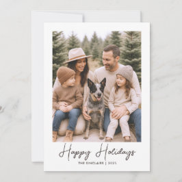 Fotokort för familjen glad helg julkort