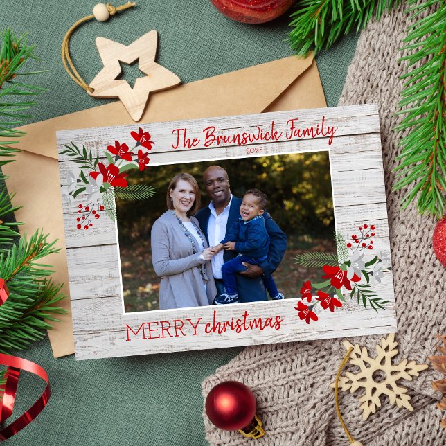 Fotokort för familjen God jul Julkort (Skapare uppladdad)