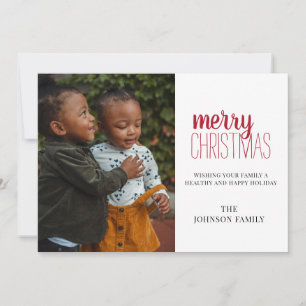 Fotokort för familjen Modern Minimal God jul Julkort