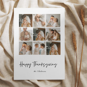 Fotokort för familjen thanksgiving Collage