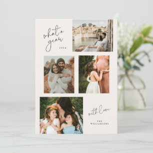 Fotokort för Family Collage i Helgdag under 2 år Julkort