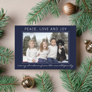 Fotokort för Family God jul Helgdag Julkort