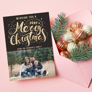 Fotokort för Family God jul Helgdag Julkort