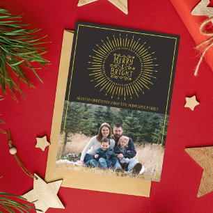 Fotokort för Family God jul Helgdag Julkort