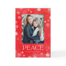 Fotokort för färgen Frostat Red Watercolor Helgdag