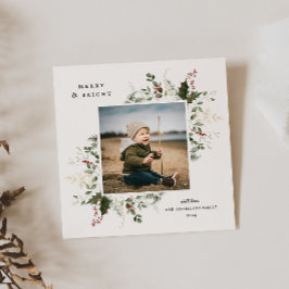 Fotokort för flytande platt Helgdag Julkort