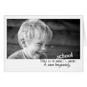 Fotokort för första dagen i back to school hälsningskort