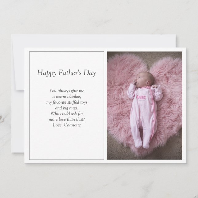 Fotokort för första Fars dag Julkort (Framsida)