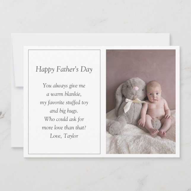 Fotokort för första Fars dag Julkort (Framsida)