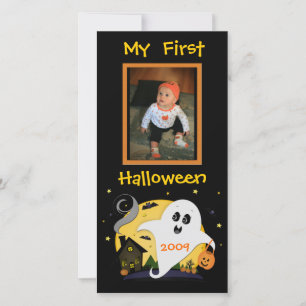 Fotokort för första Halloween-Anpassningsbar