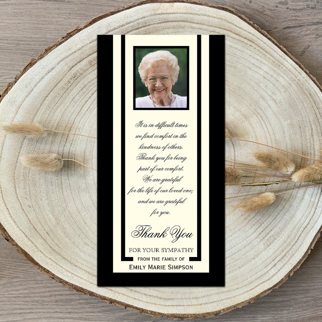 Fotokort för fotosympati för elegant Tack (Skapare uppladdad)