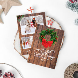 Fotokort för god jul-andekrans inbjudningar