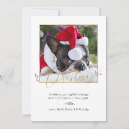 Fotokort för god jul Elegant Helgdag Julkort