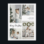 Fotokort för God jul-familjen Helg Vykort<br><div class="desc">Skapa ett varaktigt intryck den här säsongen med ett unikt helgdag-kort. Den här enkla mallen har en ren,  modern design. Anpassa den med din information och gör den unik för dig!</div>