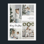 Fotokort för God jul-familjen Helg Vykort<br><div class="desc">Skapa ett varaktigt intryck den här säsongen med ett unikt helgdag-kort. Den här enkla mallen har en ren,  modern design. Anpassa den med din information och gör den unik för dig!</div>
