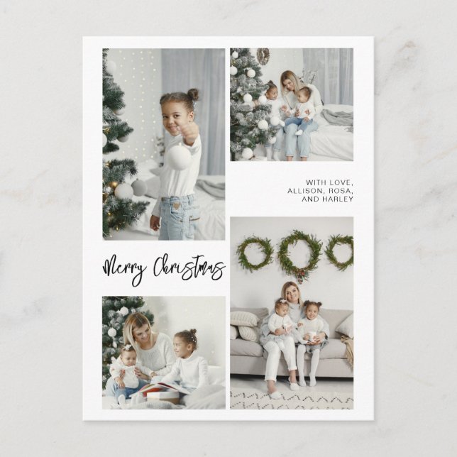 Fotokort för God jul-familjen Helg Vykort (Framsida)