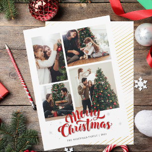 Fotokort för God jul-familjen Julkort