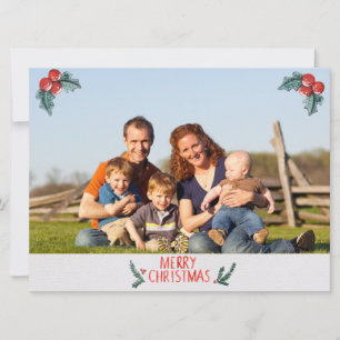 Fotokort för God jul-familjen Julkort