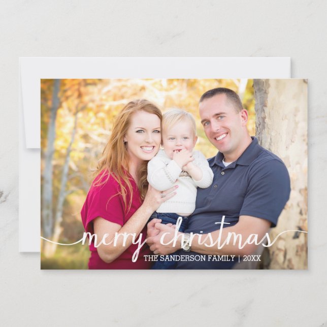 Fotokort för God jul / Snöflingor Julkort (Framsida)