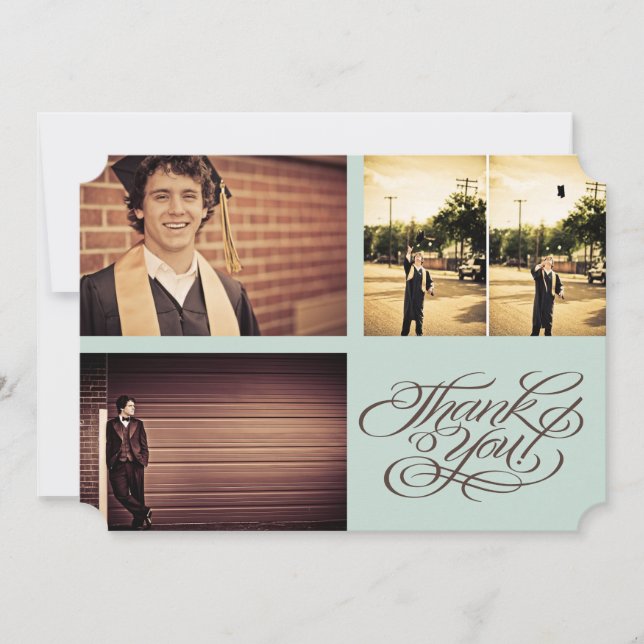 Fotokort för Grad Student Studenten TACK Meddelande (Framsida)