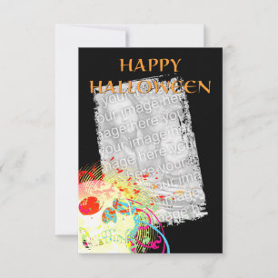 Fotokort för happy halloween: dödskalle inbjudningar