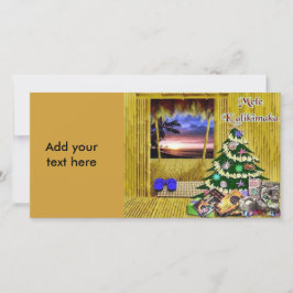 Fotokort för hawaiisk julmas julkort