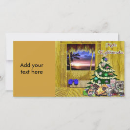 Fotokort för hawaiisk julmas julkort