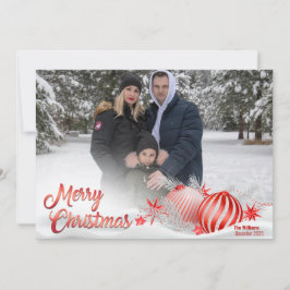 Fotokort för Helgdag av julprydnader Julkort