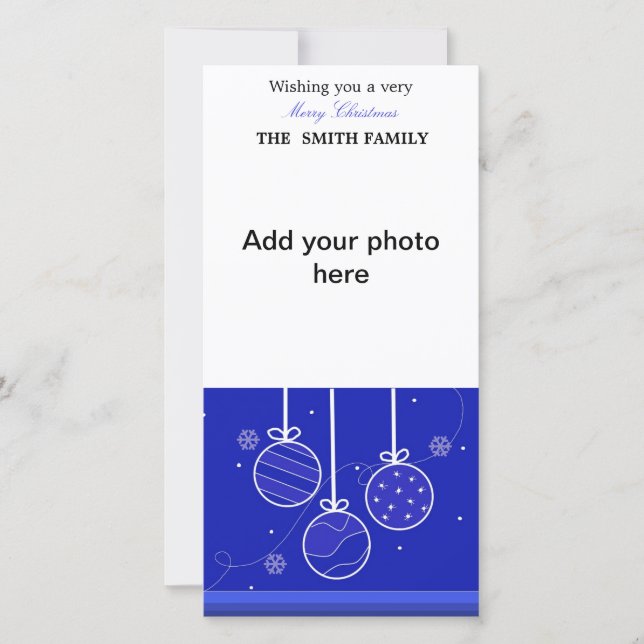 Fotokort för helgdag Ornaments Julkort (Framsida)