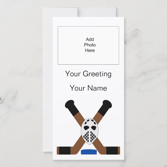 Fotokort för Hockey Design Personlig (Framsida)
