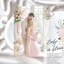 Fotokort för inbjudan till Vellum Baby Shower