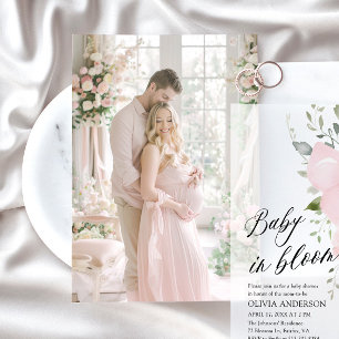 Fotokort för inbjudan till Vellum Baby Shower